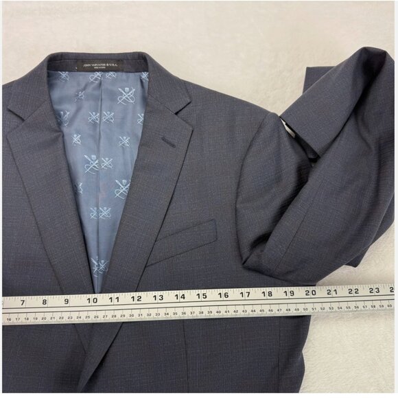 John Varvatos Bleecker Blazer Jacket Navy Cerruti Prestige 130's Wool Luxury - Picture 13 of 16